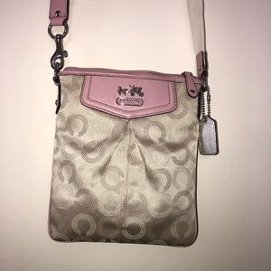 NWOT COACH Crossbody! Beautiful pink detail.